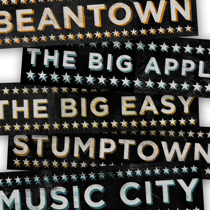 City Moniker Series - Pick the Print - Sign Print 18 in Wide - product images  of 