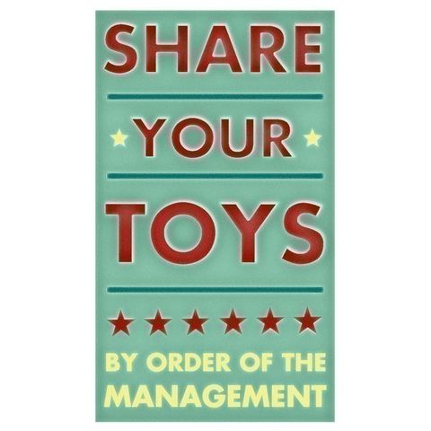 Share,Your,Toys,Print,6,in,x,10,Children,Art,share,toys,art,illustration,print,digital,parental,john_w_golden,mint,green,red,mint_art,paper,computer
