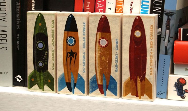 Set of 4 Rocket Mini Art Blocks - product images  of 