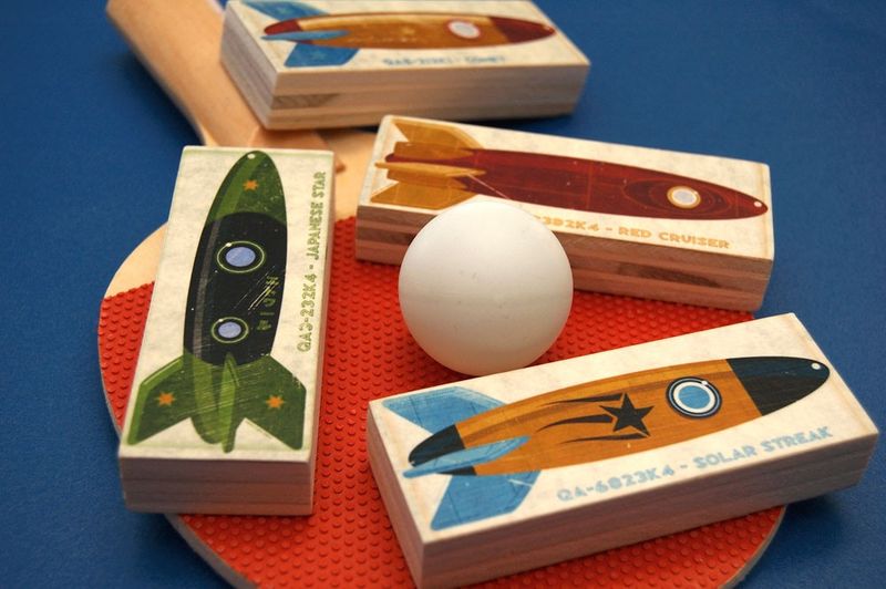 Set of 4 Rocket Mini Art Blocks - product images  of 