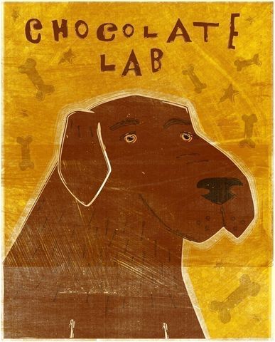 Chocolate,Labrador,Print,8,x,10,Art,Illustration,digital,whimsical,cute,dog,labrador,retriever,animals,animal,chocolate,paper,ink
