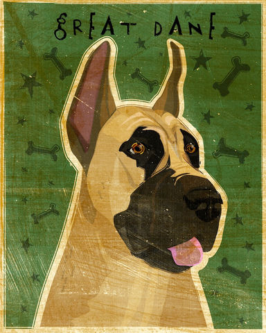 Great,Dane,-,Fawn,Dog,Art,Print,8,in,x,10,Illustration,whimsical,cute,animals,dog_art,pet,puppy,Great_Dane,Great_Dane_Art,Dog_Print,paper,ink