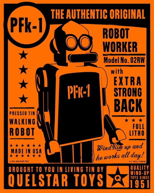 PFk-1 Tin Toy Robot Box Art Print - product images
