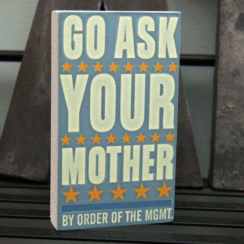 Go Ask Your Mother Small Art Block - 2.625 in x 4.5 in - product images  of 