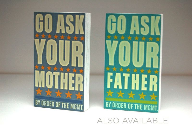 Go Ask Your Mother Small Art Block - 2.625 in x 4.5 in - product images  of 