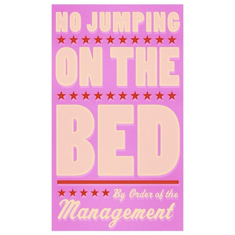 No Jumping on the Bed (Pink) Print 6 in x 10 in - product images  of 