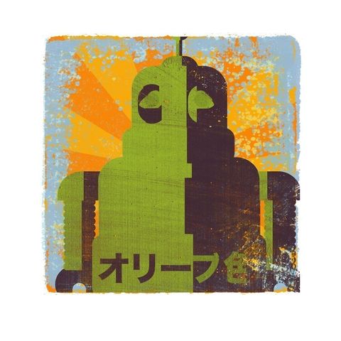 Greenish,MiniBot,Print,-,fits,8,in,x,art,illustration,print,digital,robot,green,sci_fi,scifi,paper,ink