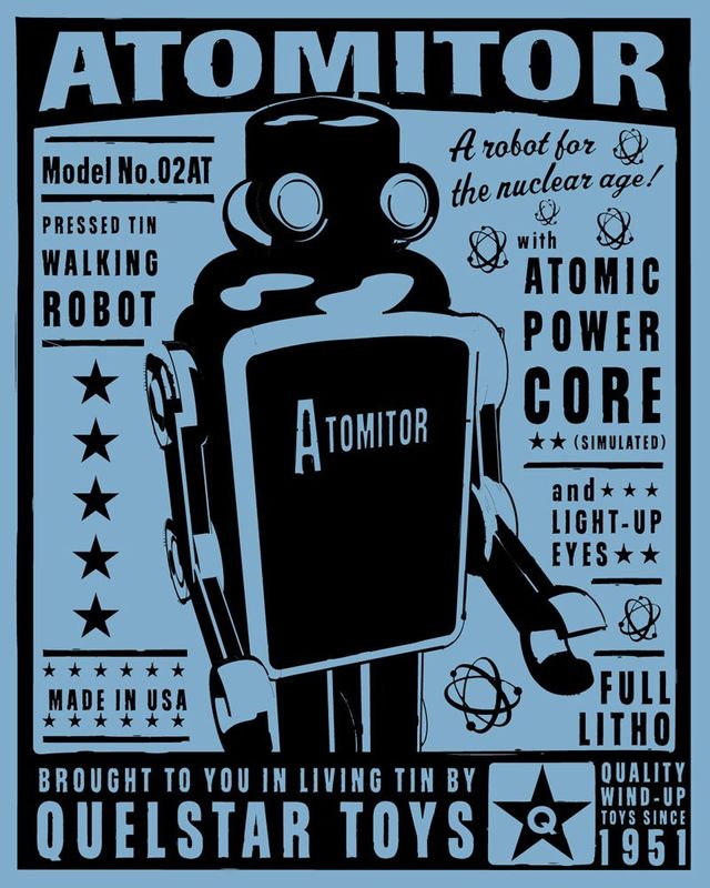 Atomitor Tin Toy Robot Box Art Print - product images