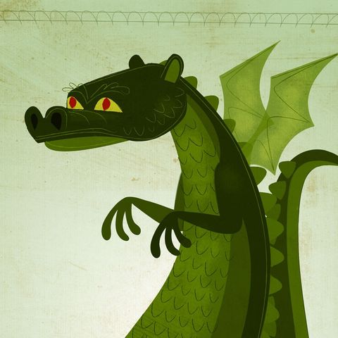 The,Short-Snouted,Greendback,Print,8,in,x,10,children,illustration,print,digital,art,dragon,green,whimsical,emerald_green_decor,paper,ink