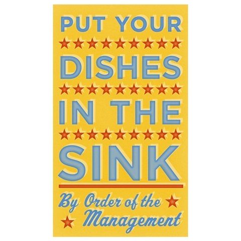 Put,Your,Dishes,in,the,Sink,Print,6,x,10,Art,Illustration,illustration,print,digital,parental,john_w_golden,toddler,dishes,children,kids,kitchen,paper,computer