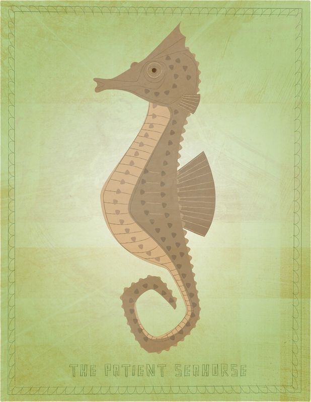 The Patient Seahorse Print - product images  of 