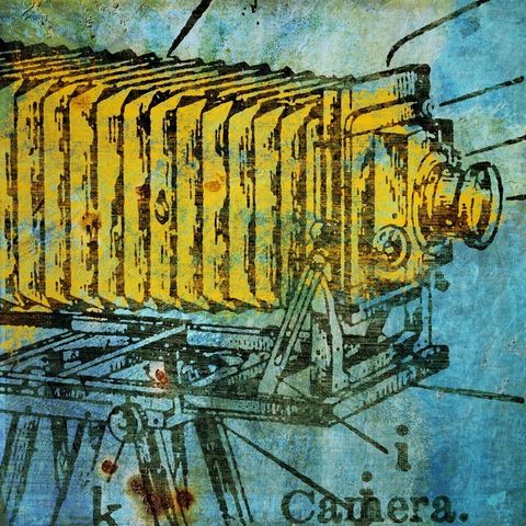 Camera,Collage,No.1,Art,Print,Digital,vintage,bird,johnwgolden,animal,print,camera,paper