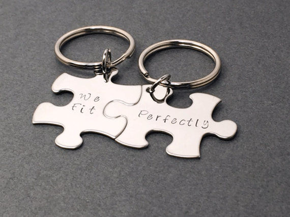 We Fit Perfectly Puzzle Keychains CustomHempTreasures
