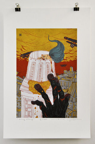 King,Kong,Victo Ngai, limited edition giclee print, kingkong, whimsical, color