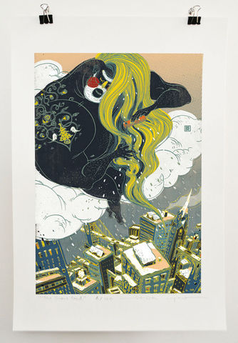 The,Snow,God,Victo Ngai, limited edition giclee print, snow, christmas, humor, whimsical