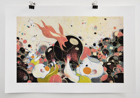The,Safe,Keepers,Victo Ngai, limited edition giclee print, rabbit, babies, keep safe