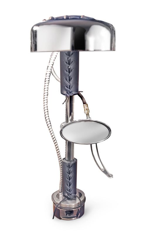 Clutch Lamp made from recycled Harley Davidson parts - alternate image 2