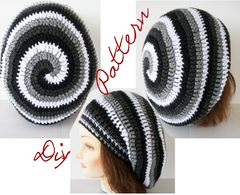Slouch,Hat,Pattern,Crochet,4,Color,Ombre,Spiral,slouch hat pattern, crochet hat pattern, spiral hat pattern, ombre, striped hat pattern