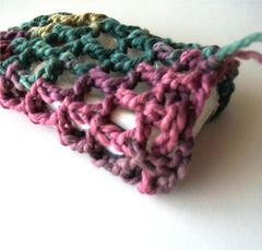 Organic,Cotton,Soap,Saver,Bag,Mesh,Style,Pink,,Purple,,Green,,and,Teal,Meadow,soap saver, crochet soap saver, soap bag, mesh soap saver, organic cotton, teal meadow, drawstring bag, multicolored, pink, purple, green, teal