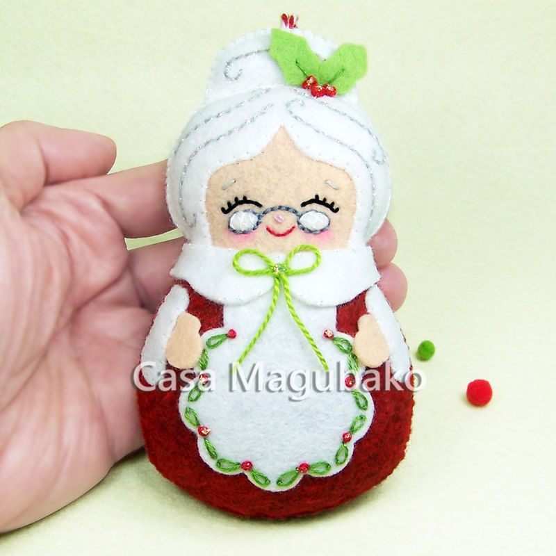 mrs claus felt ornament christmas tree decor mrs claus handmade christmas ornament - Handmade Felt Christmas Decorations mrs claus felt ornament christmas tree decor mrs claus handmade christmas ornament - Handmade Felt Christmas Decorations