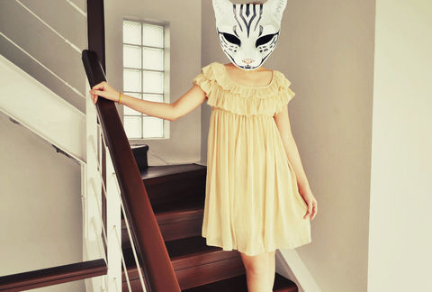 Maaite,Beige,Chiffon,Ruffle,Dress,clothing, mini dress, short dress, chiffon dress, beige dress, party dress, ruffle dress, day dress, short sleeve dress, petite dress, US size 0, size extra small, size XS, bridesmaid dress, wedding dress