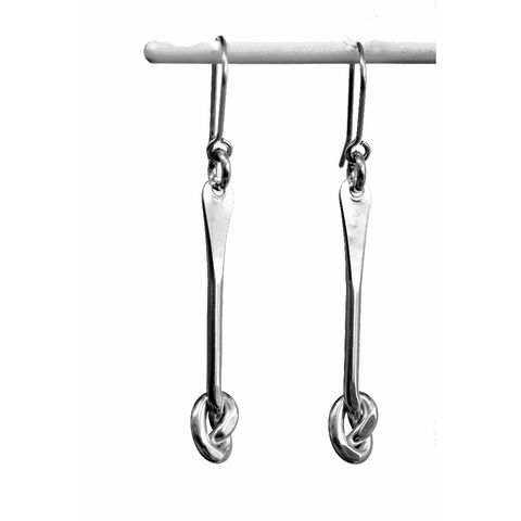 Handmade,silver,'knot',earrings,silver earrings, knot, norbert abel, west cork crafts