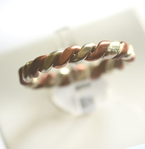 Handmade,silver,and,copper,twist,ring,silver ring, copper ring, twist, handmade, norbert abel, west cork crafts