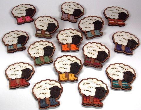 Sheep,in,Wellies,Badge/Brooch,sheep, wellies, brooch, badge, rossbrin creative, west cork