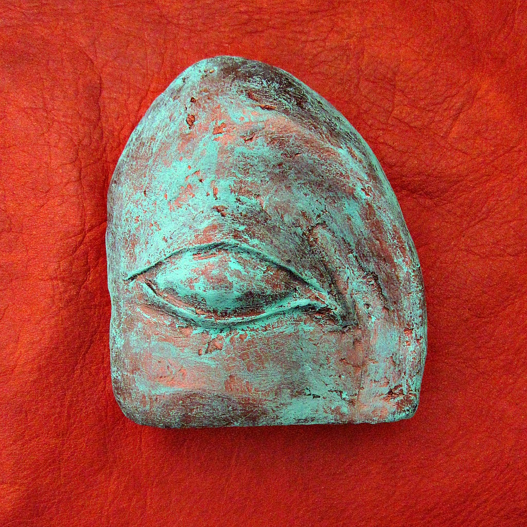 paper mache eye sculpture
