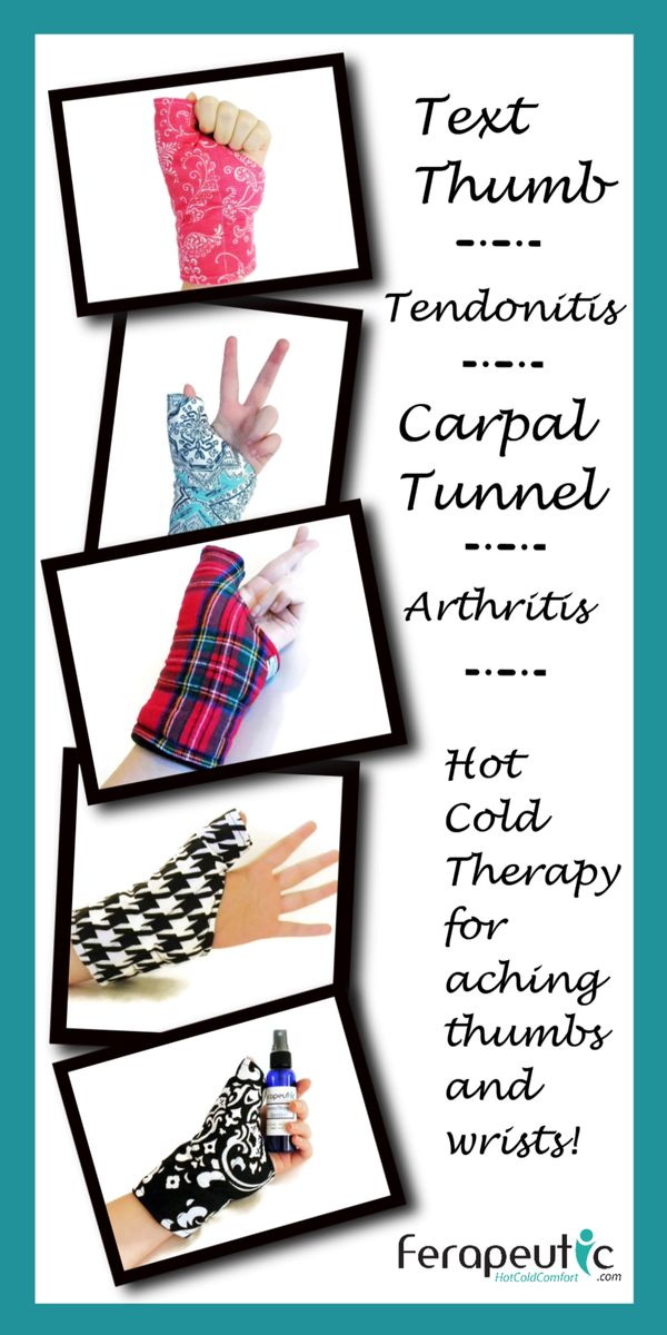 Thumb Wrap Wrist Heat Wraps, Hot Cold Packs for Carpal Tunnel, Tendonitis Microwave Heat Pads