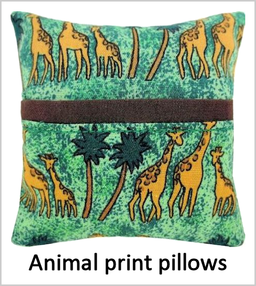 Animal print tooth fairy pillows for boys or girls