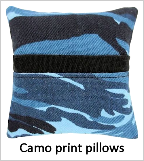 Camo print pillows for boys or girls