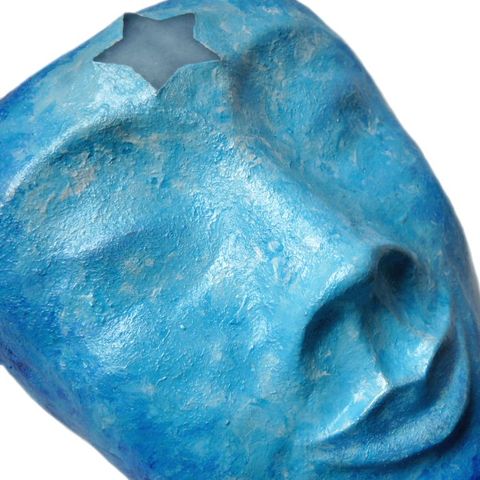Blue,Star,Goddess,wall,mask,goddess sculpture,goddess face,goddess mask,star goddess,blue goddess,wall plaque,wall decor