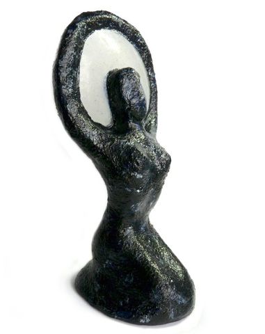 Sea,Glass,Moon,Goddess,sculpture,moon goddess,goddess sculpture,goddess,goddess statue,full moon,sea glass,blue goddess,moonlight goddess