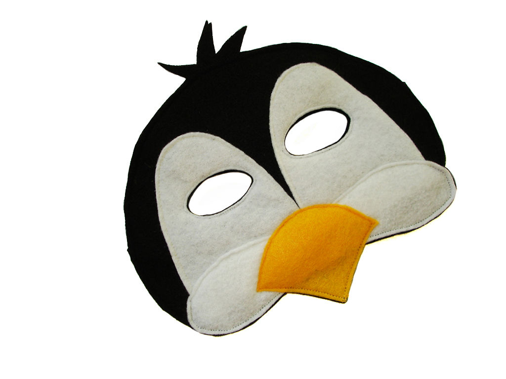 Children's PENGUIN Animal Felt Mask for Boys Magical Attic