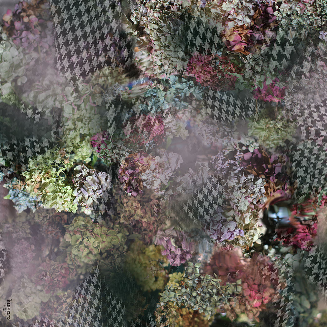 HOUNDRANGEA Silk SCARF - Klements by Charlotte Allen