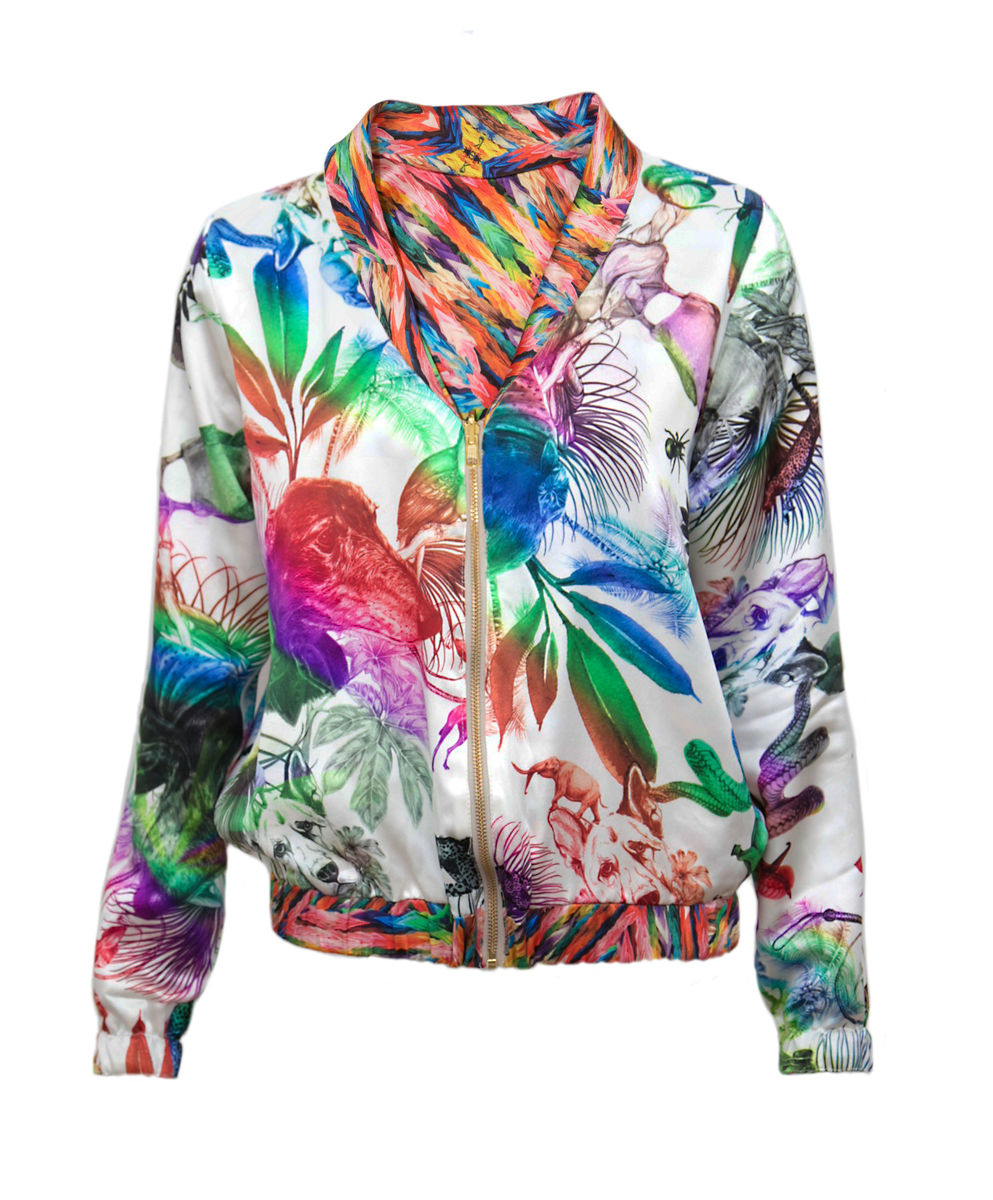 PENNY REVERSIBLE BOMBER SILK JACKET £599
