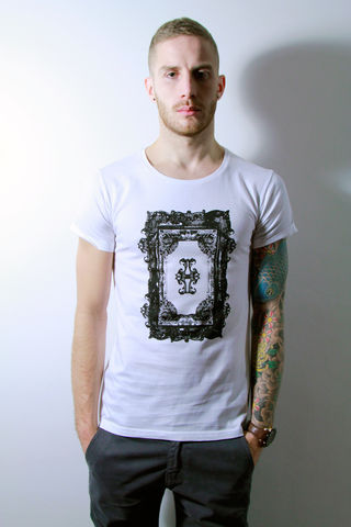 Baroque,trikki, baroque, streetwear, scoop neck, low cut, wide collar, indie, festival, premium, t-shirt, cathedral, grunge, punk, fashion, style, london