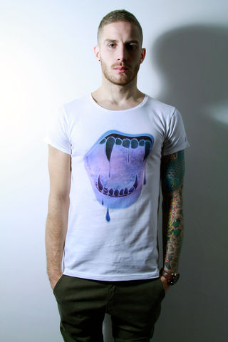 Chill,Grill,trikki, jaw, streetwear, scoop neck, low cut, wide collar, indie, festival, premium, t-shirt, cathedral, grunge, punk, fashion, style, london, grill