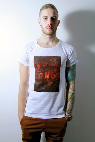 Pi,trikki, indian ink, illuminati, dreamcatcher streetwear, scoop neck, low cut, wide collar, indie, festival, premium, t-shirt, cathedral, grunge, punk, fashion, style, london