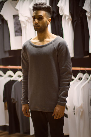 Cuervo:,Charcoal,trikki, london, clothing, jumper, sweatshirt, crewneck, cheshire street, east london, brick lane
