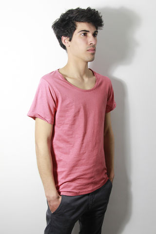 Premium,:,Red,trikki, speckled, flecked, designer, scoop neck, low cut, wide collar, indie, festival, premium, t-shirt, fashion, style