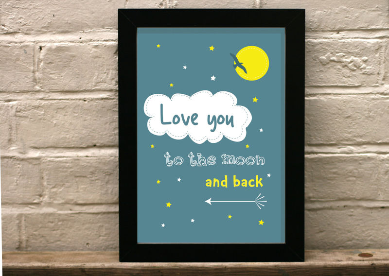 Love You To The Moon And Back Nursery Art For Child S Room Love You To The Moon And Back Nursery Art For Child S Room Product