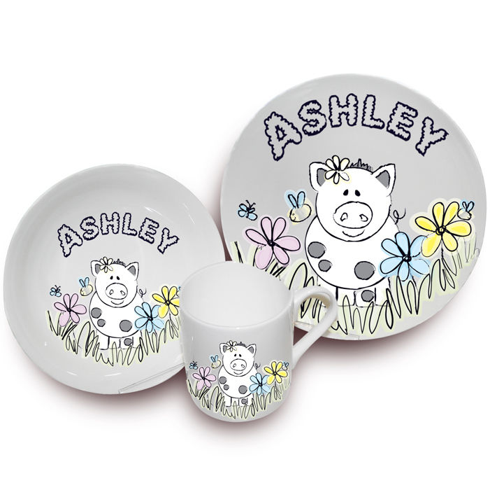 Farmyard Pig Breakfast Set - Customised Baby Gifts | Childrenandabygifts Farmyard Pig Breakfast Set - Customised Baby Gifts | Childrenandabygifts