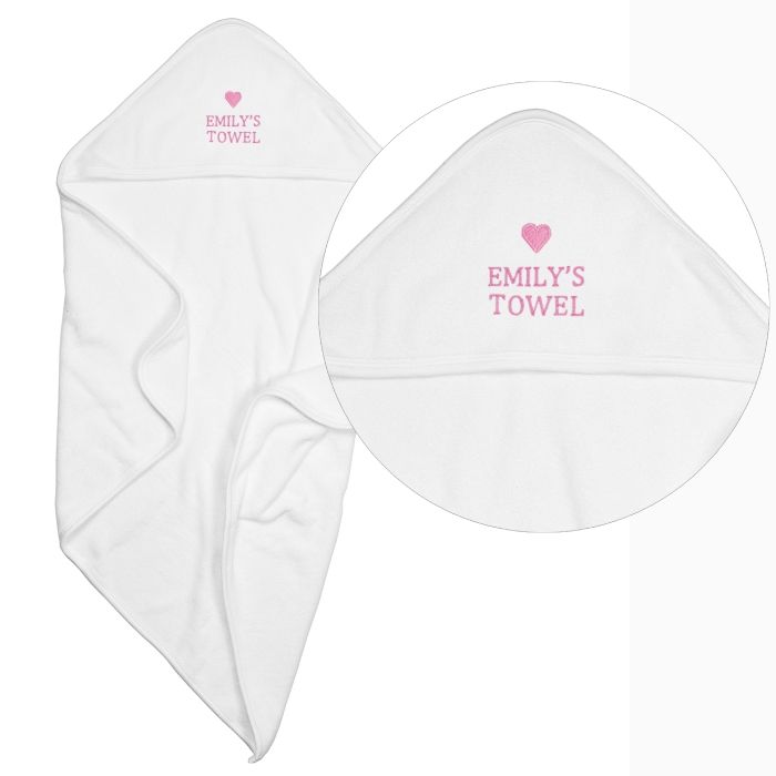 pink heart white hooded