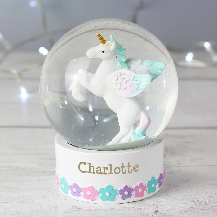 Unicorn Name Snow Globe baby gifts