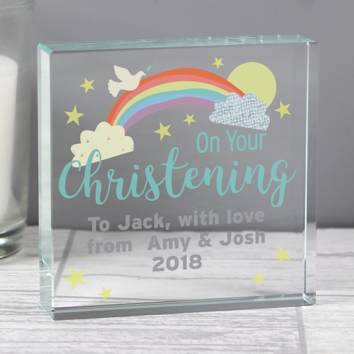 On Your Christening Large Crystal Token baby gifts