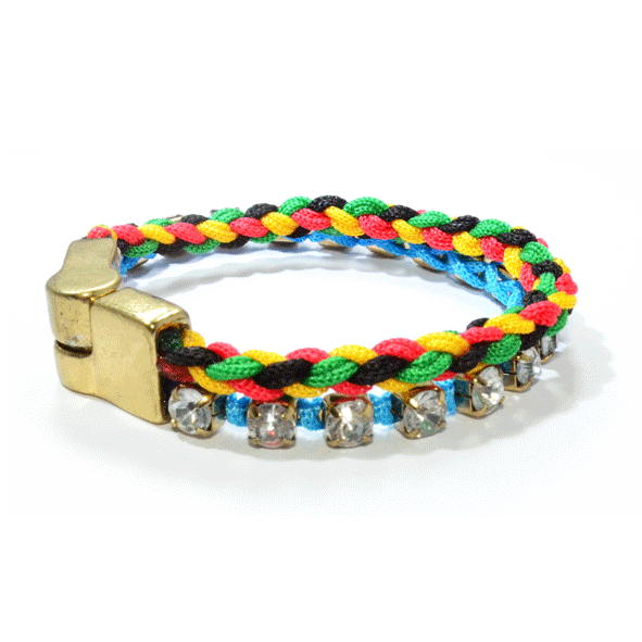 COLOURFUL STRAP WITH CRYSTAL BRACELET - product image