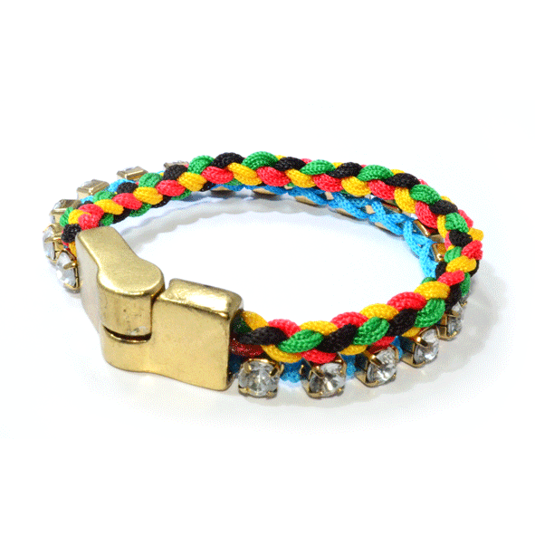 COLOURFUL STRAP WITH CRYSTAL BRACELET - product image