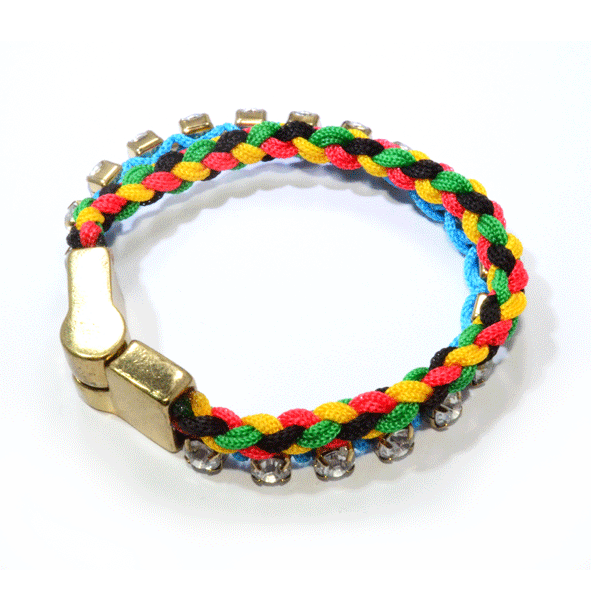 COLOURFUL STRAP WITH CRYSTAL BRACELET - product image